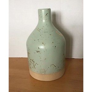 - Hearth & Hand with Magnolia Speckled Light Green Stoneware Jug Vase Fa…